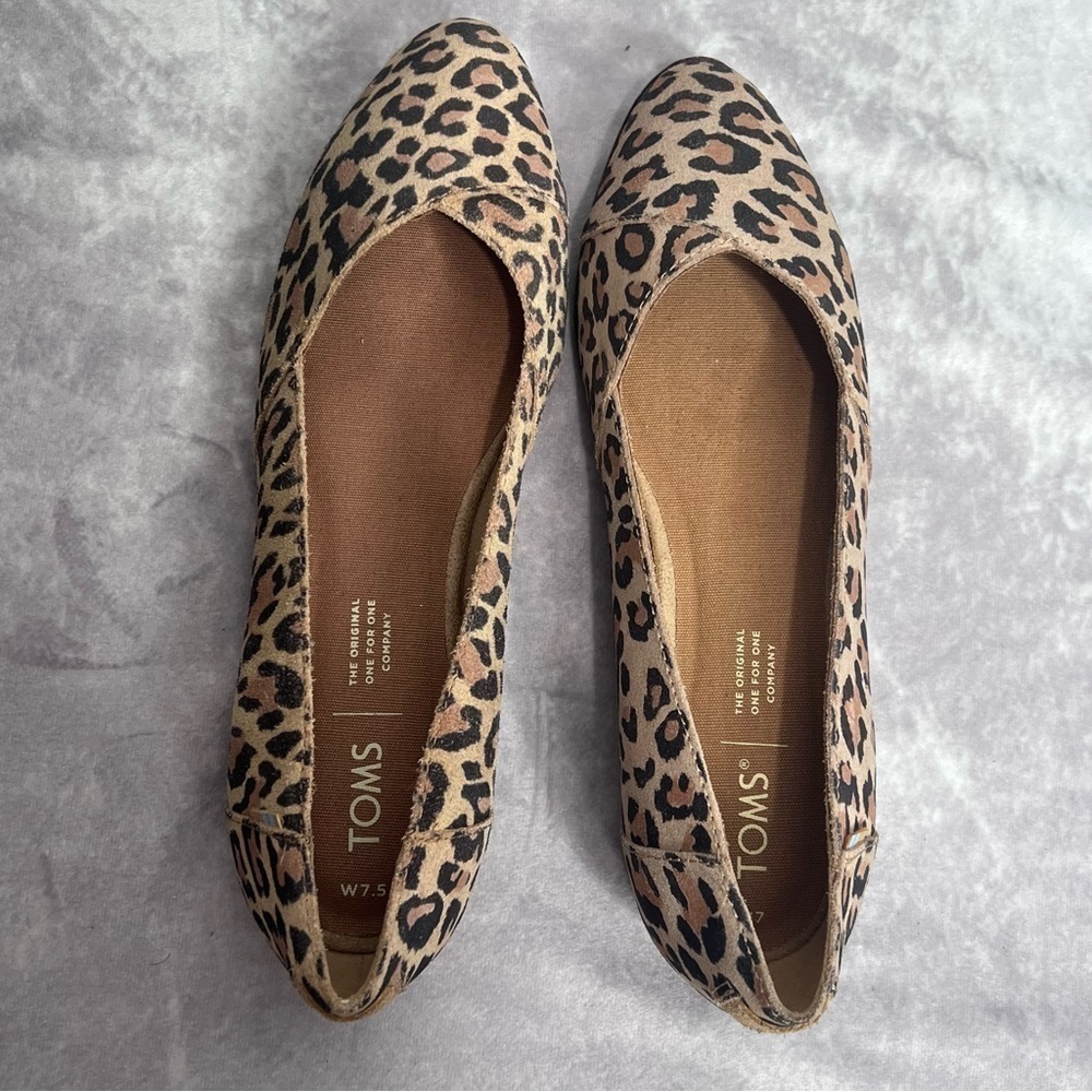 Toms Julie Leopard Print Pointed Toe Flats MISMATCHED SIZES. - Picture 5 of 10